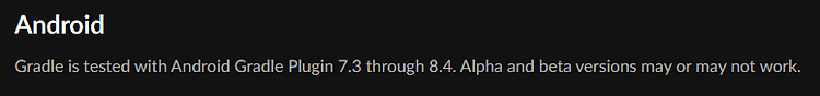 에러: Minimum supported Gradle version is 8.9. Current version is 8.5.Please fix the project's Gradle settings.