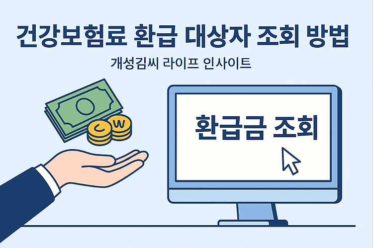 건강보험료 환급 대상자 조회·신청 방법, 3년 내 안 하면 소멸됩니다 주제 시각자료