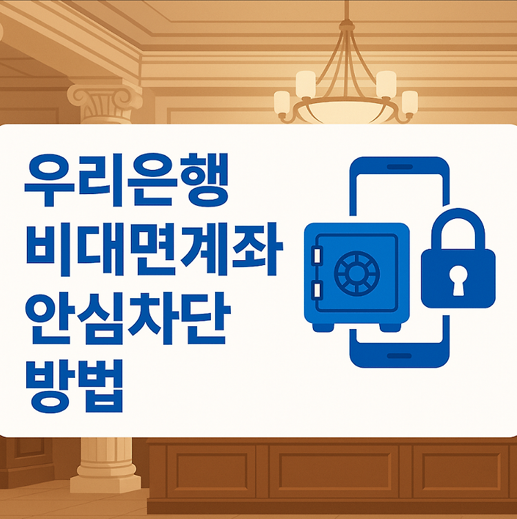 우리은행 비대면계좌 안심차단 방법｜금융사기 예방을 위한 필수 가이드 주제 시각자료