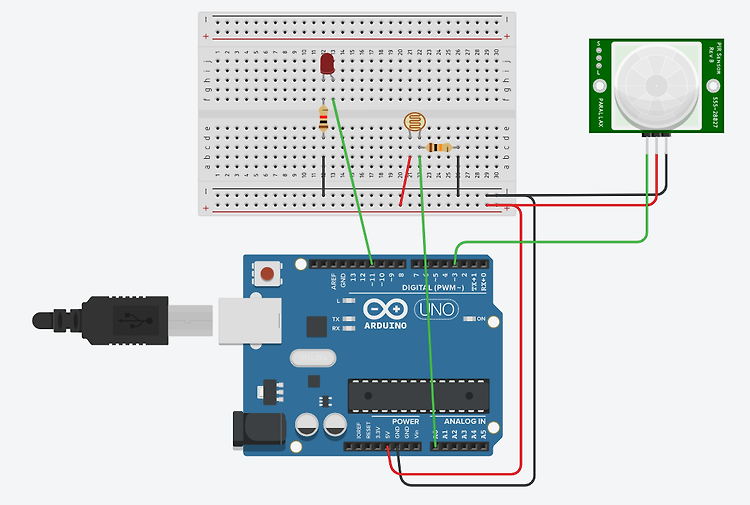 [아두이노] 조도센서, 인체감지센서를 이용한 스마트가로등 만들기