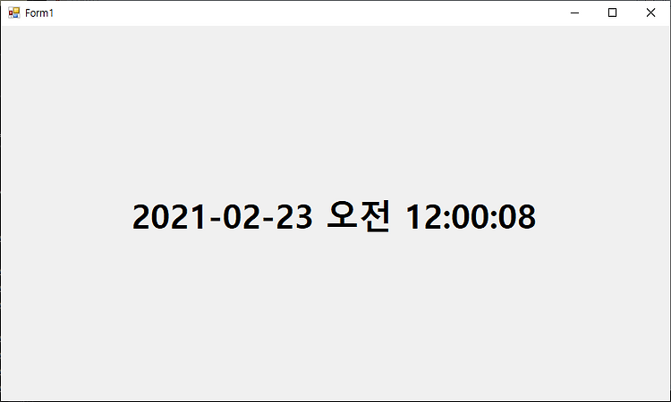 [C#] 20일차 - 147. Timer 컨트롤을 이용한 디지털 시계