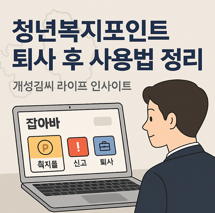 경기도 청년복지포인트 퇴사 시 처리 기준과 사용법 완벽 정리 주제 시각자료