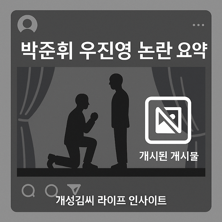 박준휘 우진영 논란 정리, 사진 유출부터 하차까지 전말 주제 시각자료