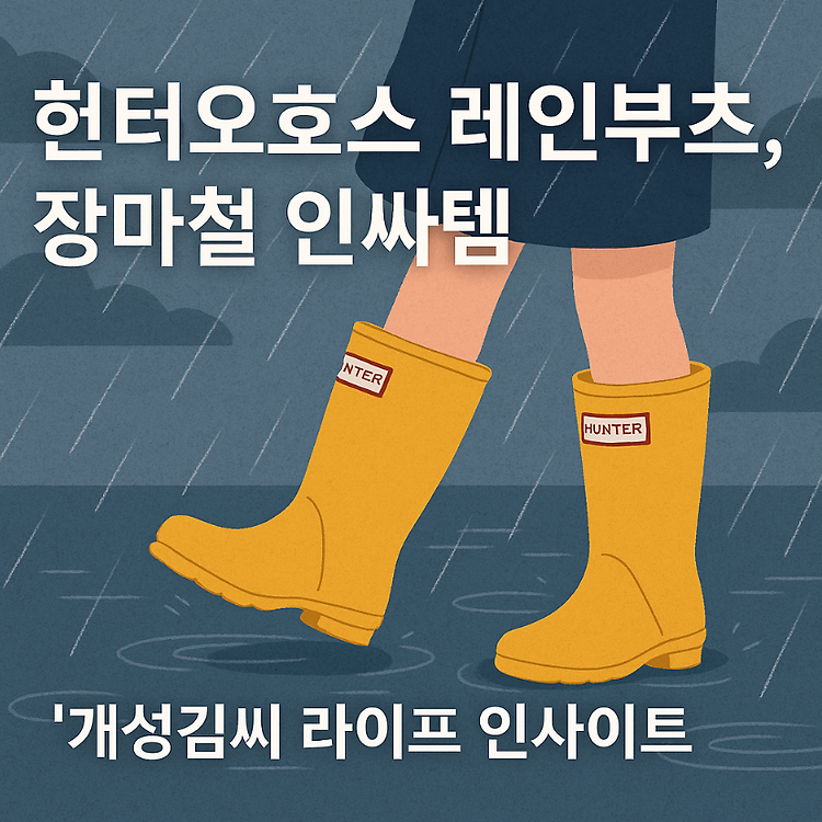 헌터오호스 레인부츠, 장마철 인싸템으로 완벽한 이유 5가지 주제 시각자료