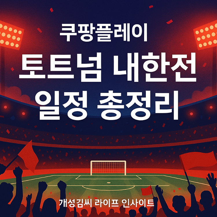 쿠팡플레이 토트넘 내한전 일정·예매·중계 정보 총정리 주제 시각자료