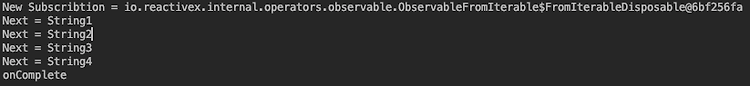 observable.from and observable.just