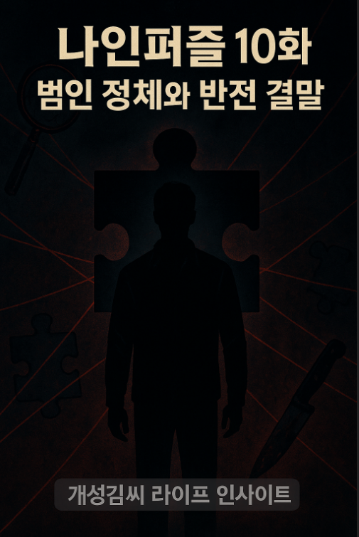 나인퍼즐 10화 범인 정체와 반전 결말, 황선생의 진실은? 주제 시각자료