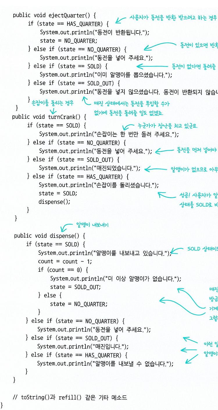 [헤드퍼스트 디자인패턴] 10. 상태 패턴