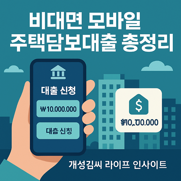 비대면 모바일 주택담보대출, 당일 1억 가능? 2025 조건 총정리 주제 시각자료