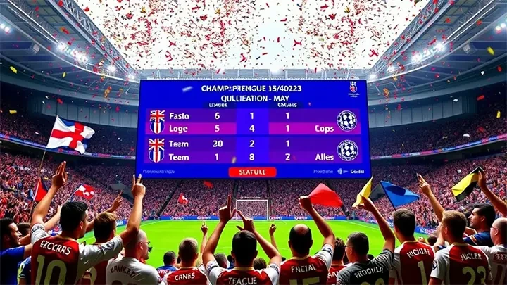EPL 프리미어리그 챔스 진출 확정 시점은 언제인가요?