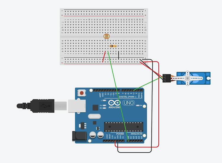 [아두이노] 조도센서, 서보모터를 이용한 조도값에 따른 모터조절