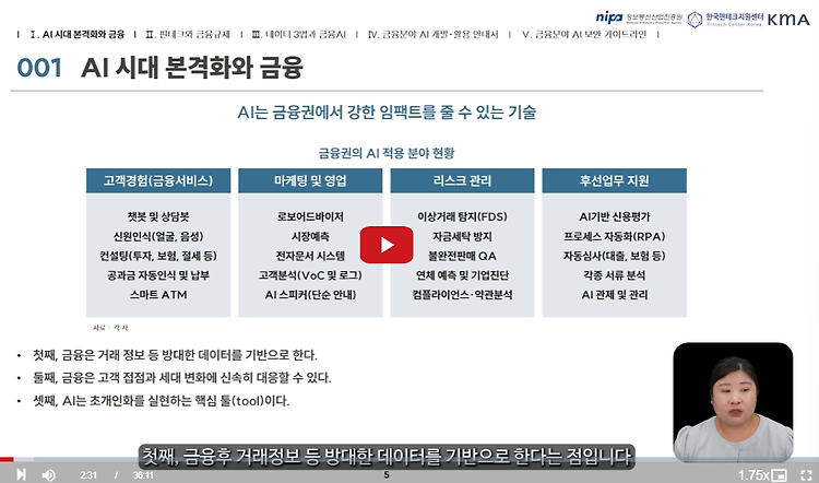 (4) 금융분야의 AI 도입을 위한 규제