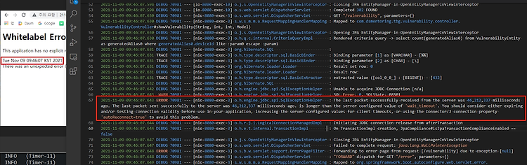 'DB 재연결 이슈 : "You should consider either expiring and/or testing connection validity before use in your application, increasing the server configured values for client timeouts, or using the Connector/J connection property 'autoReconnect=true' ..' 포스트 대표 이미지