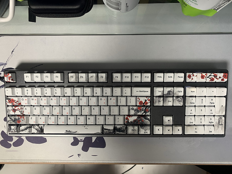매화 PBT 염료승화 OEM 프로파일 110키 키보드 키캡