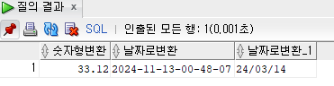 SQL 익히기 - 형변환 / 내장 함수