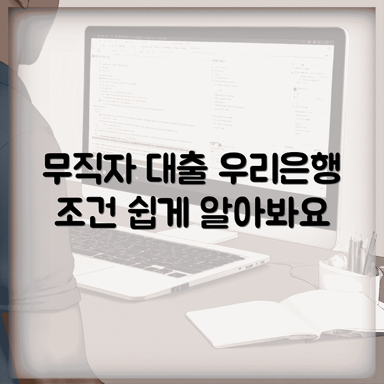 우리은행 무직자대출 신청자격 조건 절차 썸네일