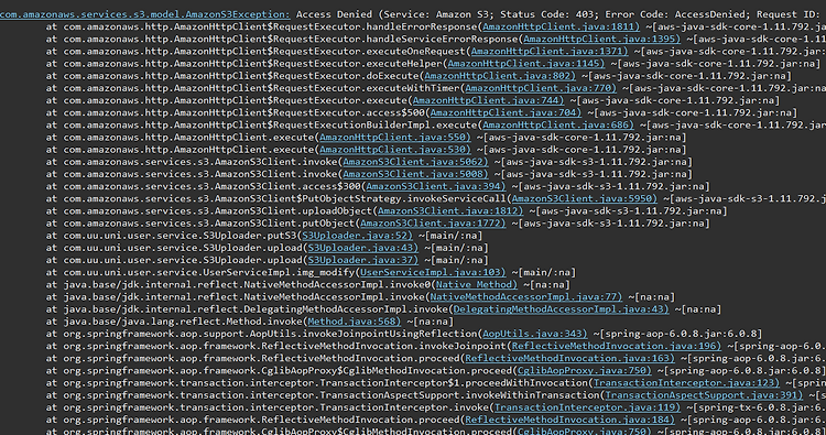 [SpringBoot/AWS S3] Access Denied (Service: Amazon S3; Status Code: 403; Error Code: AccessDenied;