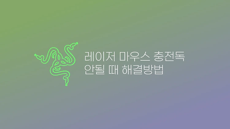 레이저 무선 마우스 충전 잘 안될 때 충전 독 해결 방법 2가지