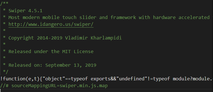 Swiper <DevTools failed to load source map>