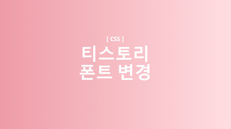 [CSS] 티스토리 블로그 폰트 글씨체 변경하기