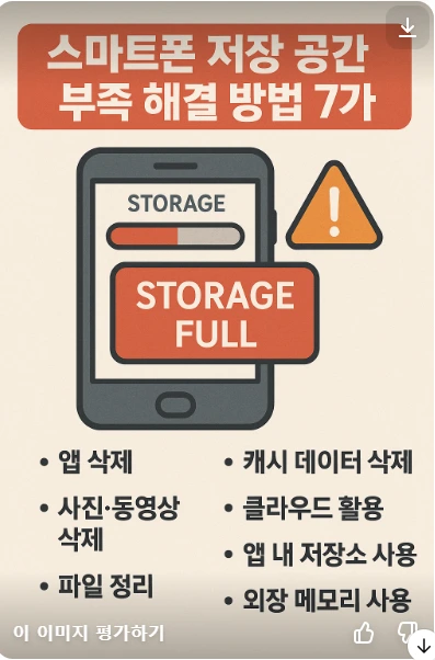 📱 스마트폰 저장 공간 부족 해결 방법 7가지 포스트 썸네일