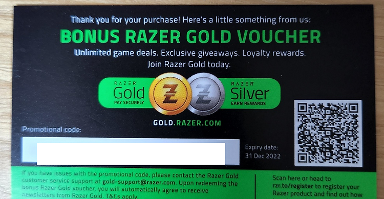 Bouns Razer Gold Voucher(레이저쿠폰)사용 방법 및 후기