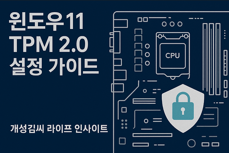 윈도우11 TPM 2.0 활성화 방법, 설치 안될 때 꼭 확인하세요 주제 시각자료