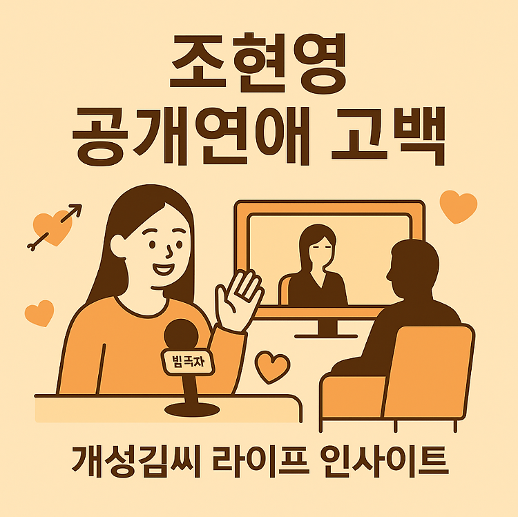 조현영 공개연애 고백｜개명·결혼 고민부터 전 남친까지 주제 시각자료