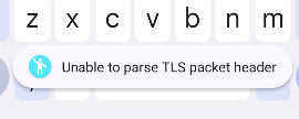 에러: Unable to parse TLS packet header