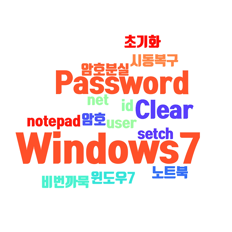 윈도우7 암호 초기화 방법(ft
노트북 암호분실 비번까묵;)