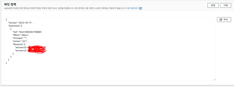 [AWS S3] AWS S3 Access denied(Console 빨간줄)