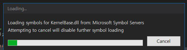 Visual studio loading symbols remove (visual studio 로딩 심볼 제거 방법)