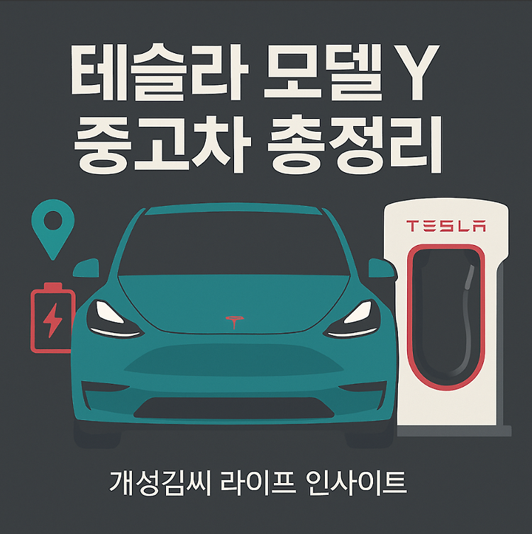 테슬라 모델 Y 중고차 시세·감가율·충전비 2025년 총정리 주제 시각자료