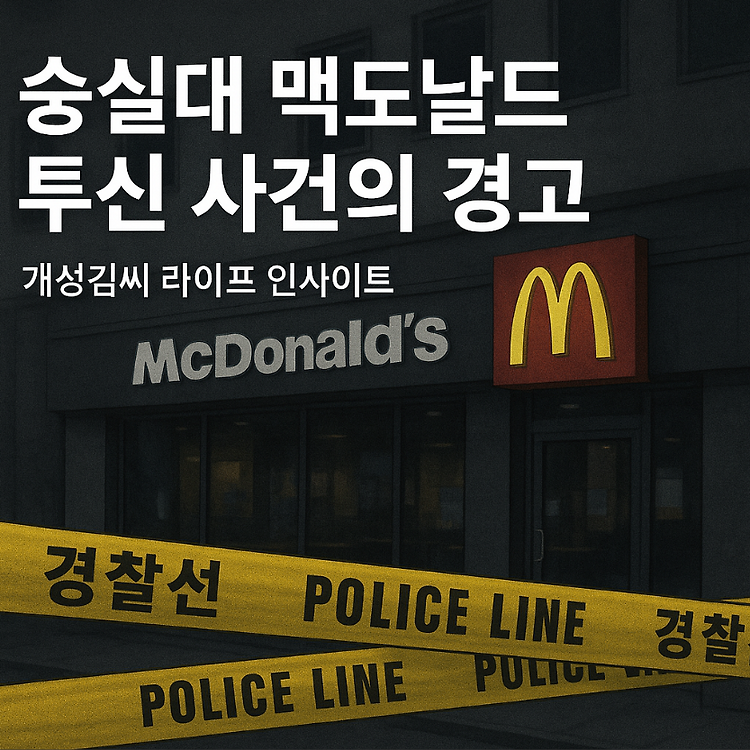 숭실대 맥도날드 투신 사건, 직장 내 괴롭힘의 경고를 기억하자 주제 시각자료