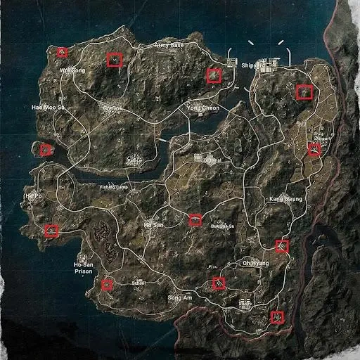 [PUBG] 태이고 비밀의 방 위치, 한국맵 비밀 열쇠 사용 위치