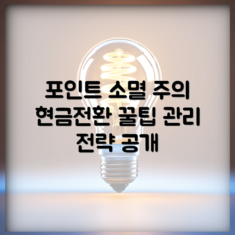 삼성카드 포인트 소멸예정 확인 및 활용법: 현금전환 꿀팁과 포인트 관리 전략 썸네일