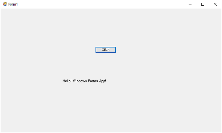 [C#] 18일차 - 127. WinForm으로 Hello World 프로그램 만들기