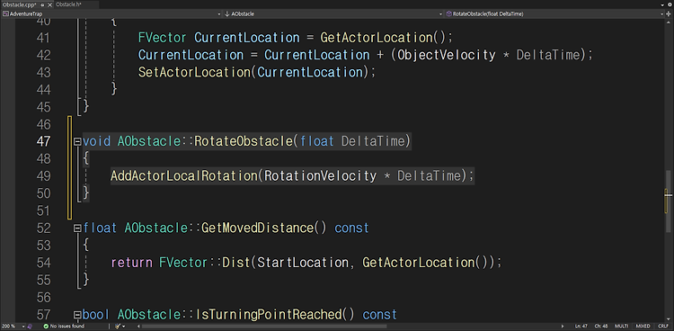 언리얼5-17 C++ <장애물 피하기(3) - 장애물 제작하기(회전)>