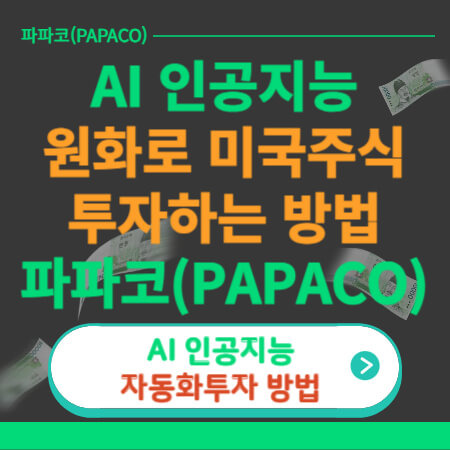 AI 인공지능 자동화매매 이용 원화로 미국주식 투자하는 방법(파파코, PAPACO)