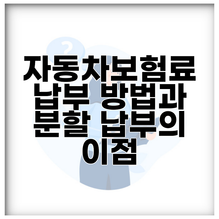 자동차보험료 납부 방법과 분할 납부의 이점 썸네일