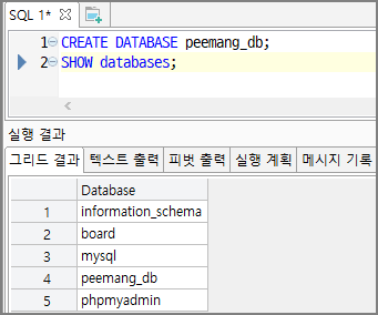 SQL CRUD 명령어 사용 방법