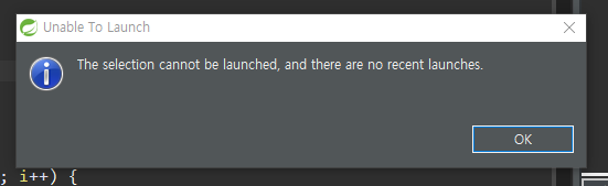 Unable to launch 오류 / Eclipse , STS