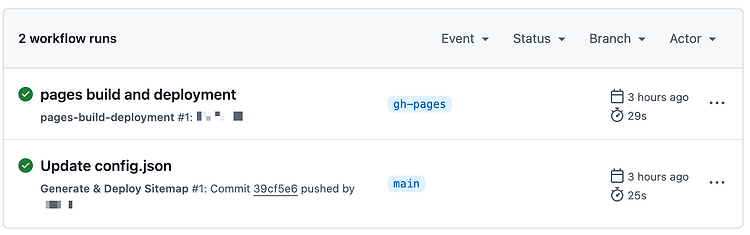 JQ Sitemap - Github Actions 탭에서 워크플로우 성공/실패 확인 방법 포스트 썸네일