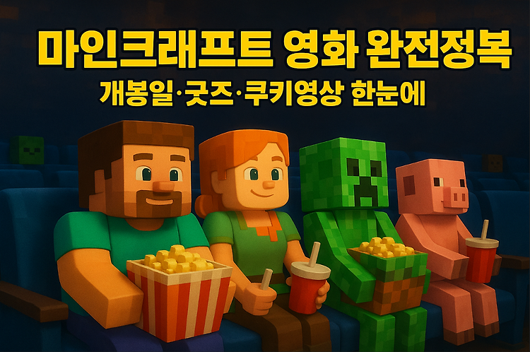 마인크래프트 영화 2025 | 개봉일, 출연진, 줄거리, 굿즈, 쿠키영상 총정리 주제 시각자료