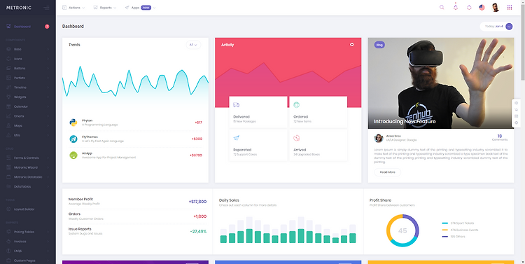 [Web Design] Metronic Dashboard