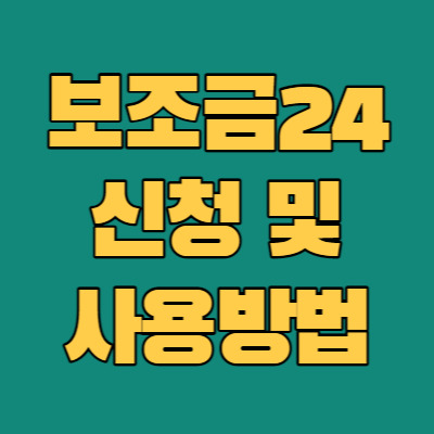 보조금24 신청 방법 및 이용·사용 방법 (정부24 정부지원금 확인)