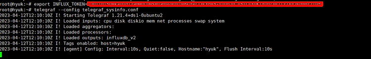 [agent] Error writing to outputs.influxdb_v2: failed to write metric (401 Unauthorized): unauthorized: unauthorized access  오류 해결