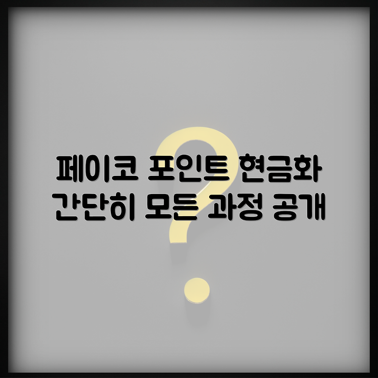 페이코 포인트 현금화 방법: 내 계좌로 출금하는 모든 과정 안내 썸네일