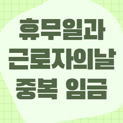 근로자의 날과 휴무일이 중복될 때 임금 지급 여부