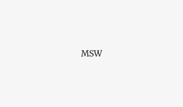 MSW 도입기